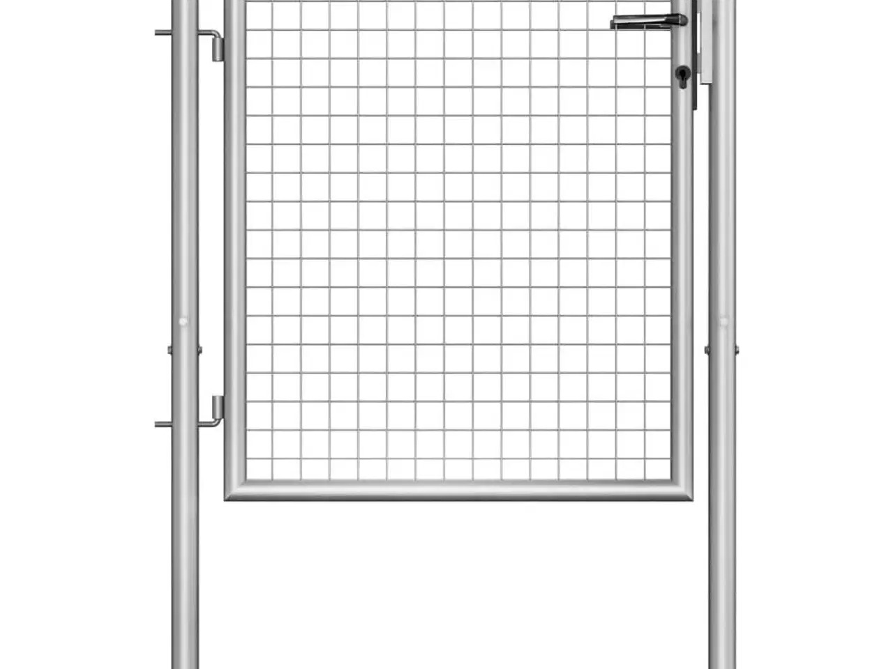 Billede 1 - Havelåge galvaniseret stål 105x125 cm sølvfarvet