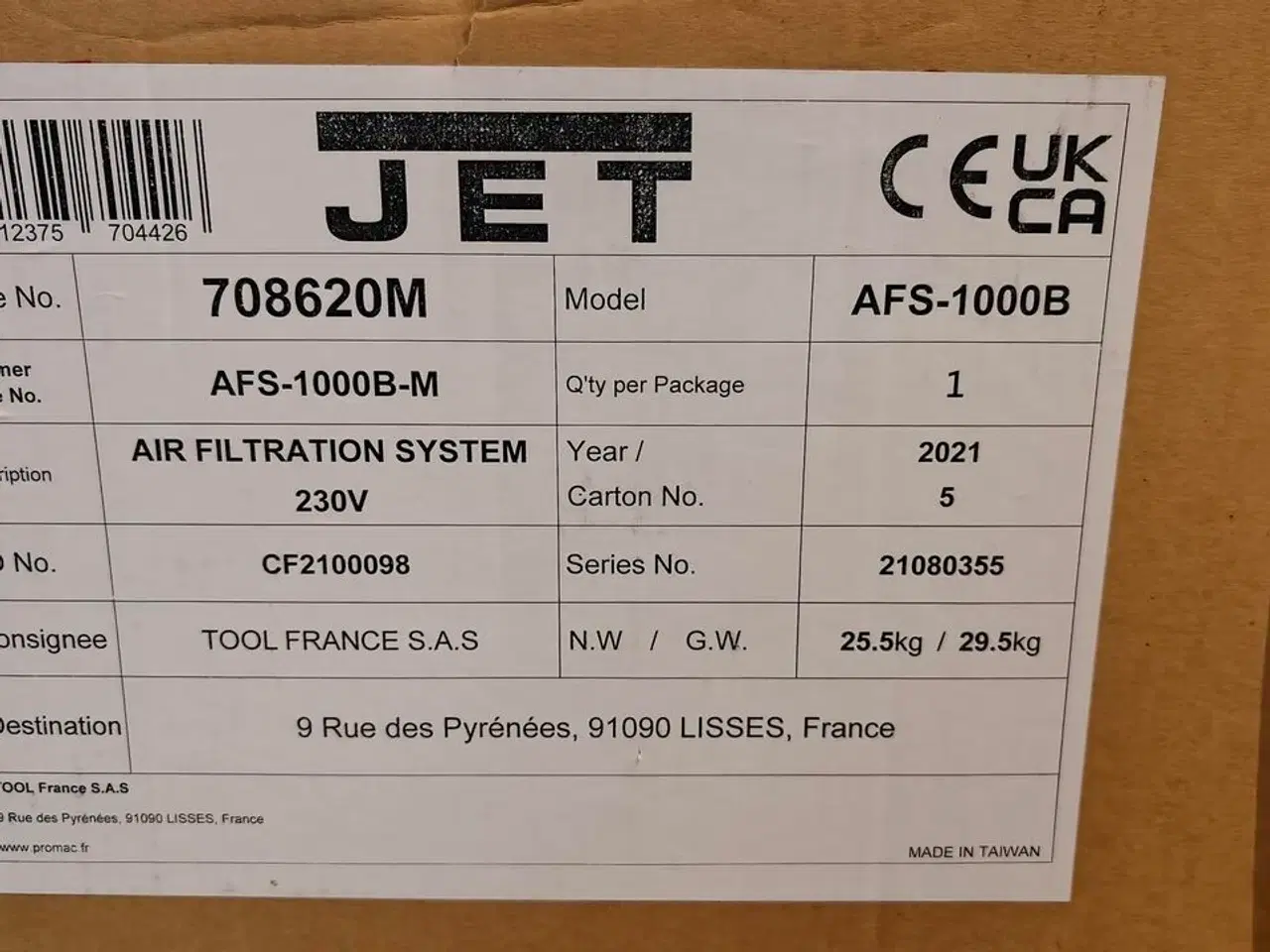 Billede 2 - JET Støvfilter til Svævestøv AFS-1000B