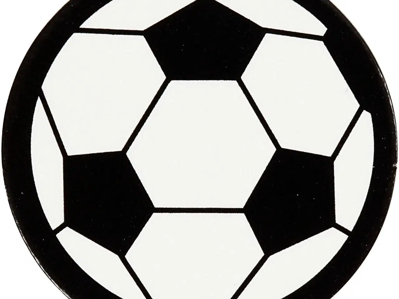 Billede 1 - Fodbold Kartonmærkater 25 mm - 20 stk. Hvid/Sort