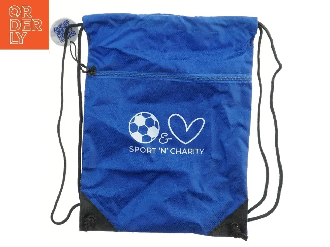 Billede 1 - Blå gymnastiktaske med logo (str. 44x33,5 cm)