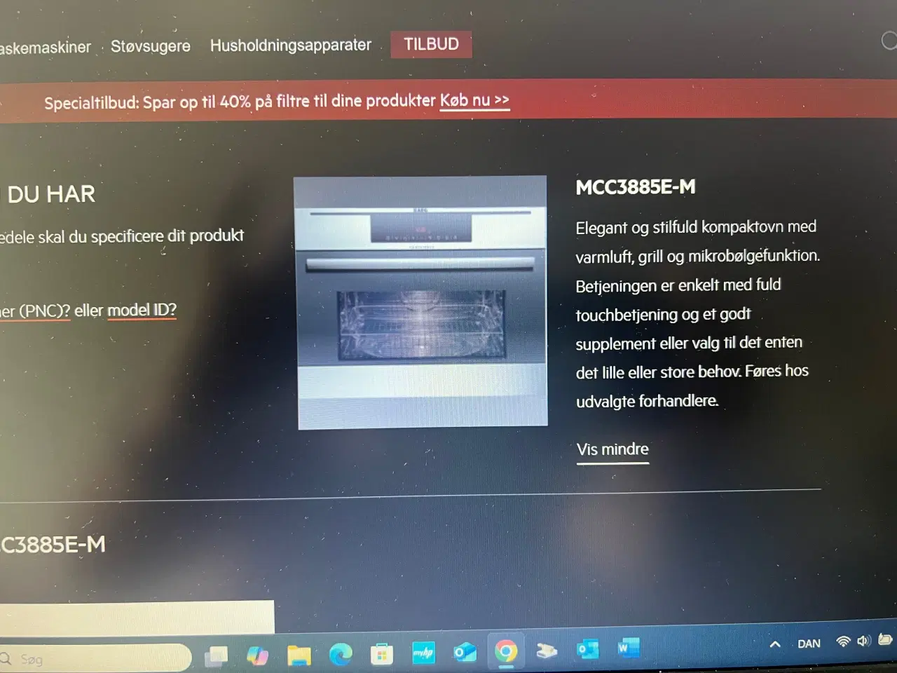 Billede 4 - AEG kombiOvn mikroovn MCC3885E-m Demo NY ikke brug