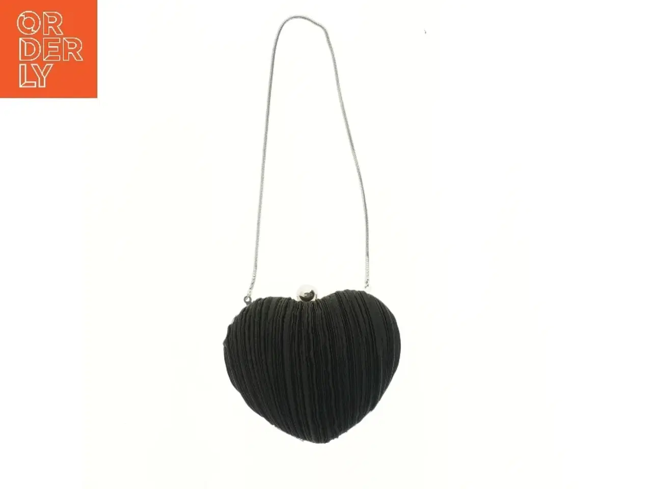 Billede 3 - Hjerteformet taske med kæde (str. Ø 14 cm)