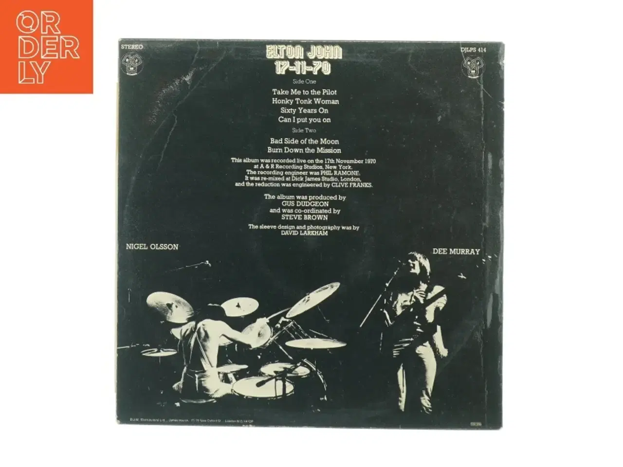 Billede 7 - Elton John 17-11-70 Vinyl LP (str. 31 x 31 cm)