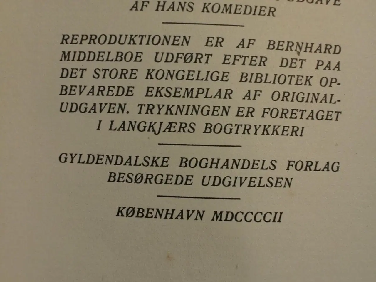 Billede 3 - comoedier 1-2. faksimile, af ludvig kolberg, genre