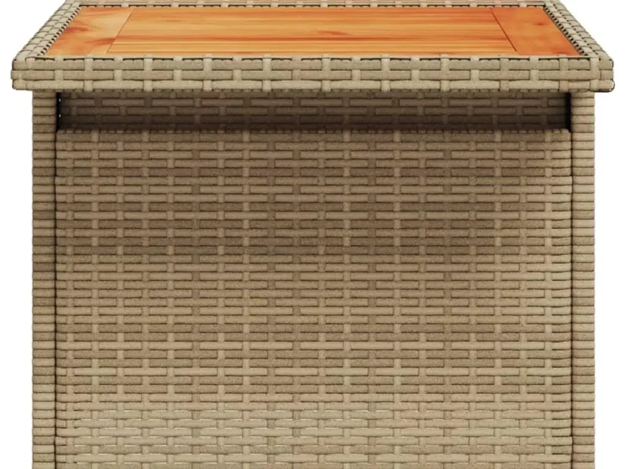 Billede 6 - Havebord 100x55x73 cm polyrattan og akacietræ beige