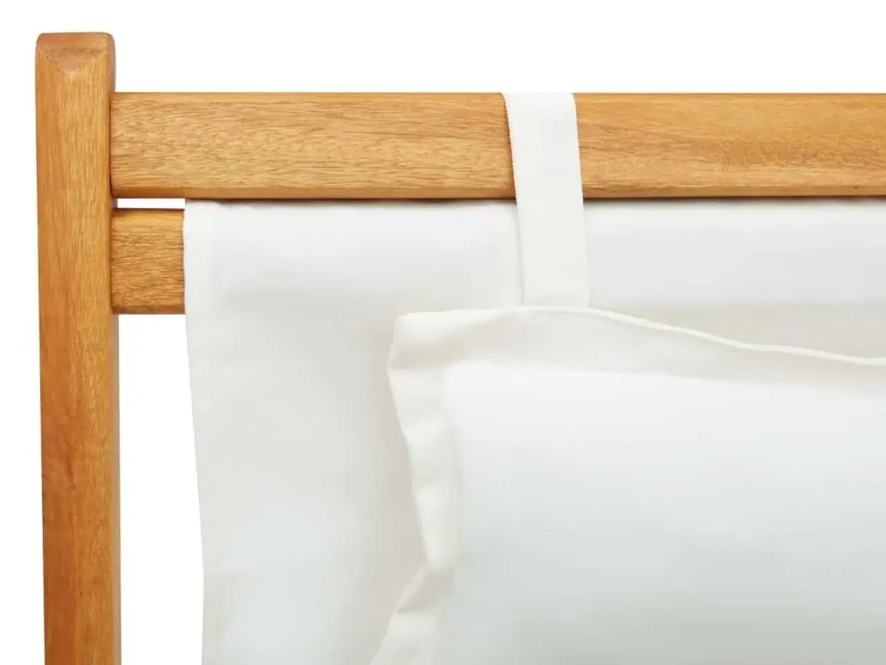 Billede 7 - Foldbar strandstol eukalyptustræ og stof cremefarvet