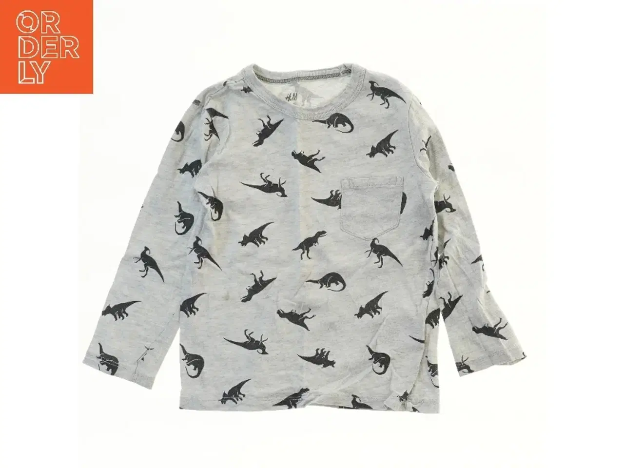 Billede 1 - Langærmet bluse med dinosaurprint fra H&M (str. 98)