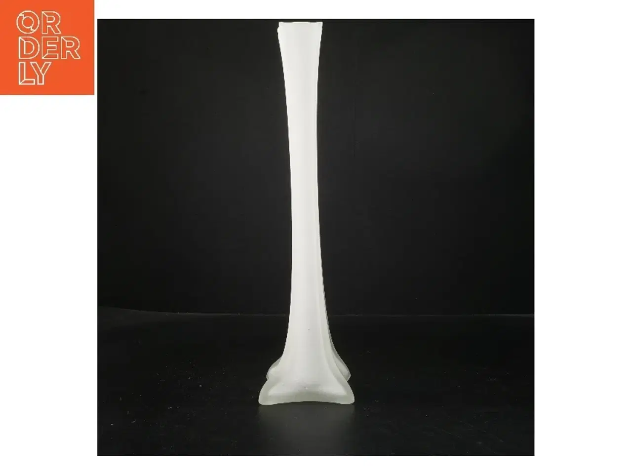 Billede 1 - Høj glasvase fra holmegaard (str. 40x9x9 cm)