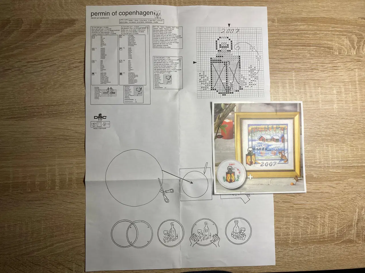 Billede 2 - Permin broderimønster: Julebillede 2007/Lygte 2007