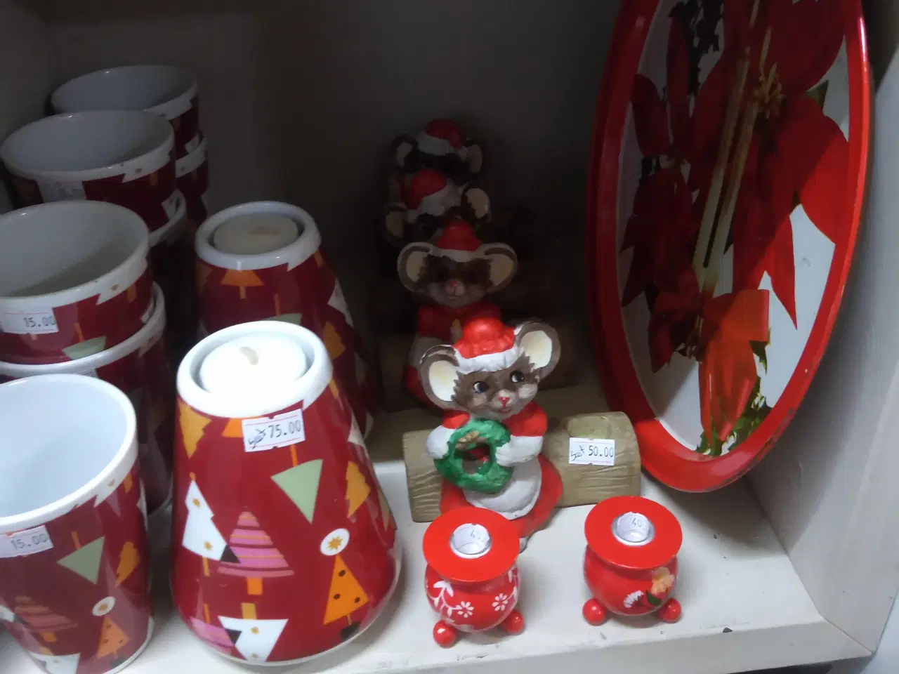 Billede 12 - Julepynt, krus, lysestager, nissehuer m.m.
