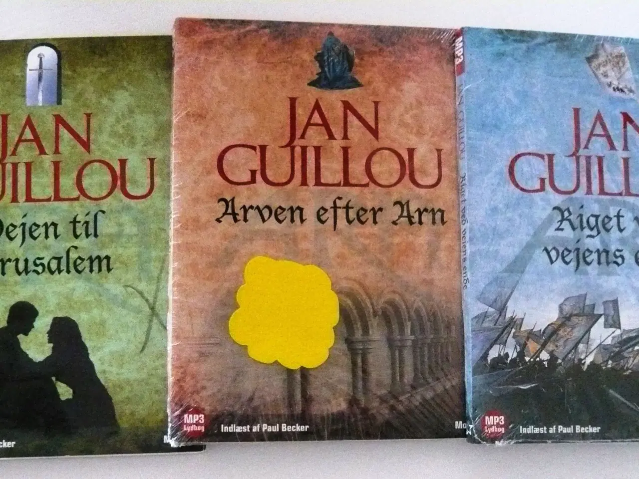 Billede 1 - 3 lydbøger fra seriern om Korstogsiden af Jan Guil