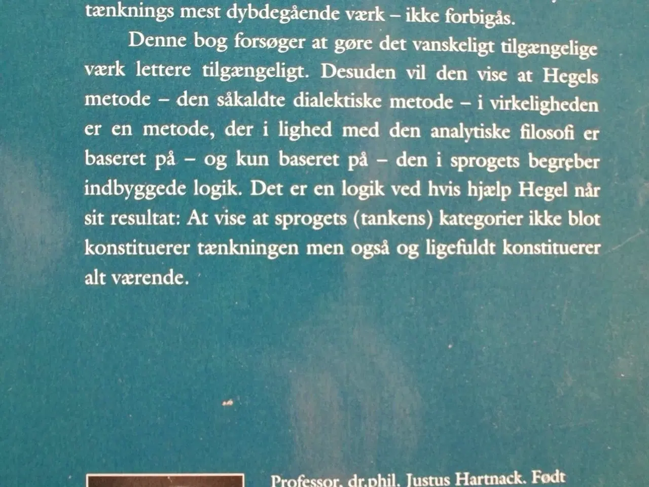 Billede 5 - hegels logik, af justus hartnack, emne: filosofi