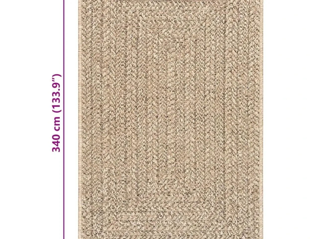 Billede 8 - Gulvtæppe ZIZUR 240x340 cm jute-look indendørs og udendørs