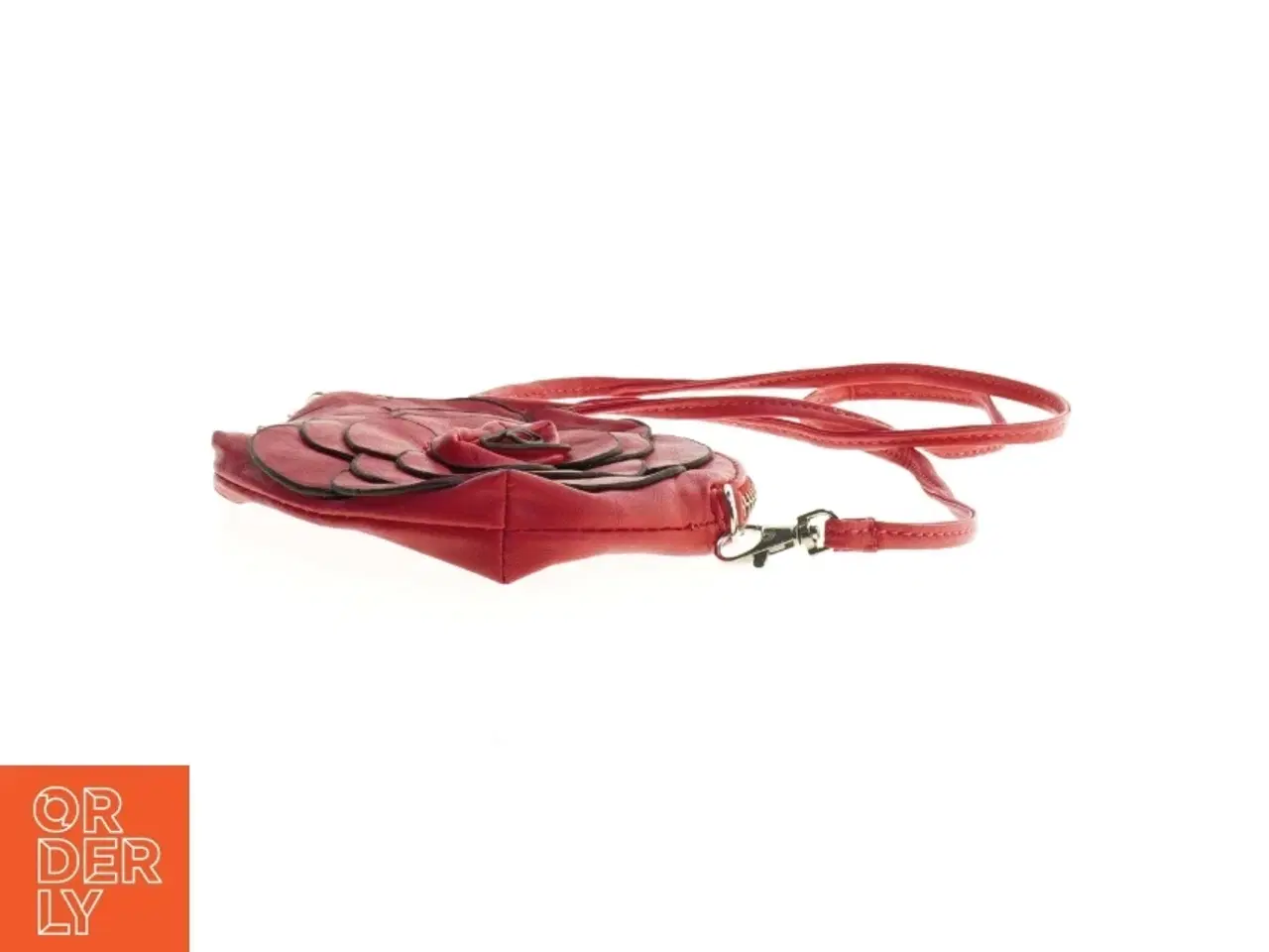 Billede 3 - Rød læder crossover taske (str. 18 x 13 cm)