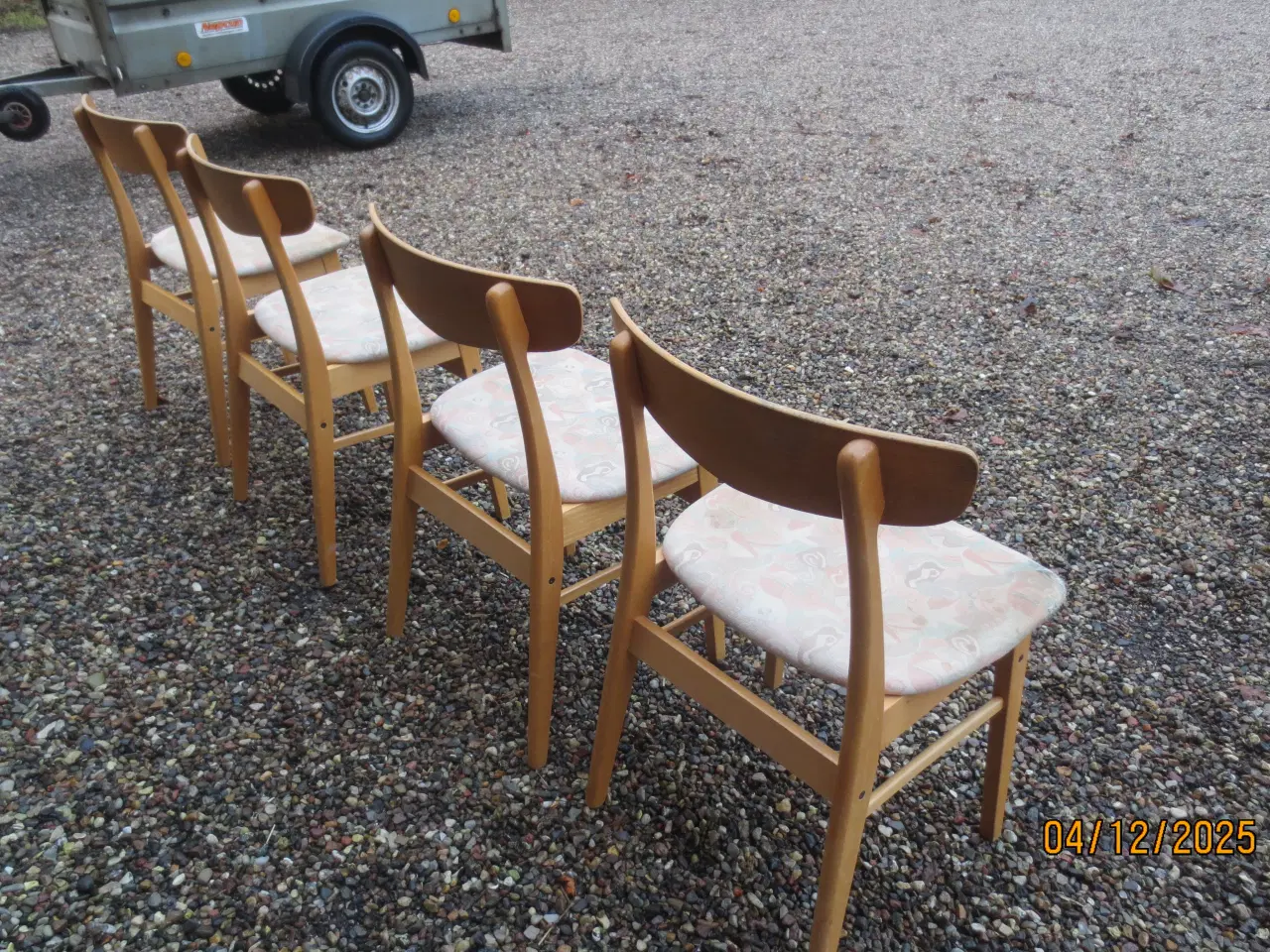 Billede 3 - 4 stk Findahl Spisestuestole med stof