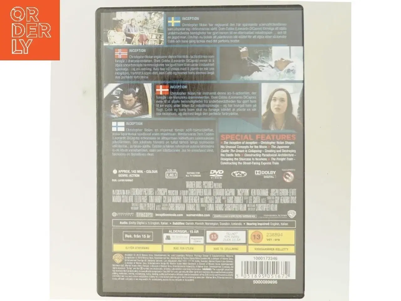 Billede 3 - Inception med Leonardo DiCaprio (DVD)