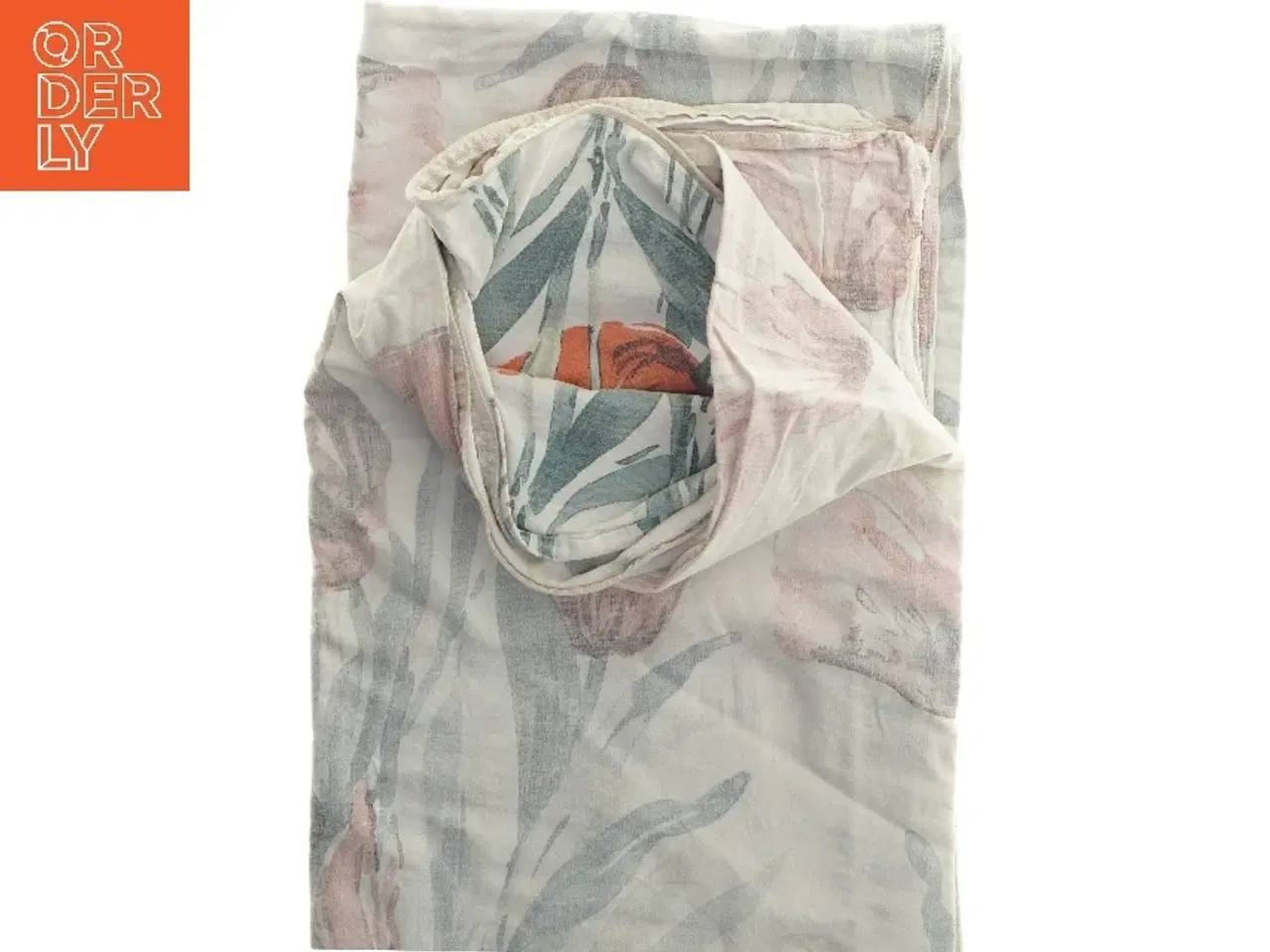 Billede 1 - Sengelinned med blomsterprint (str. 212x142 cm)