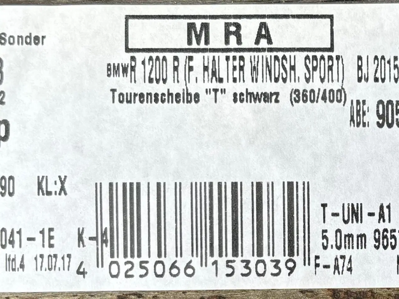 Billede 3 - Kåbeglas til BMW R 1200 R, MRA