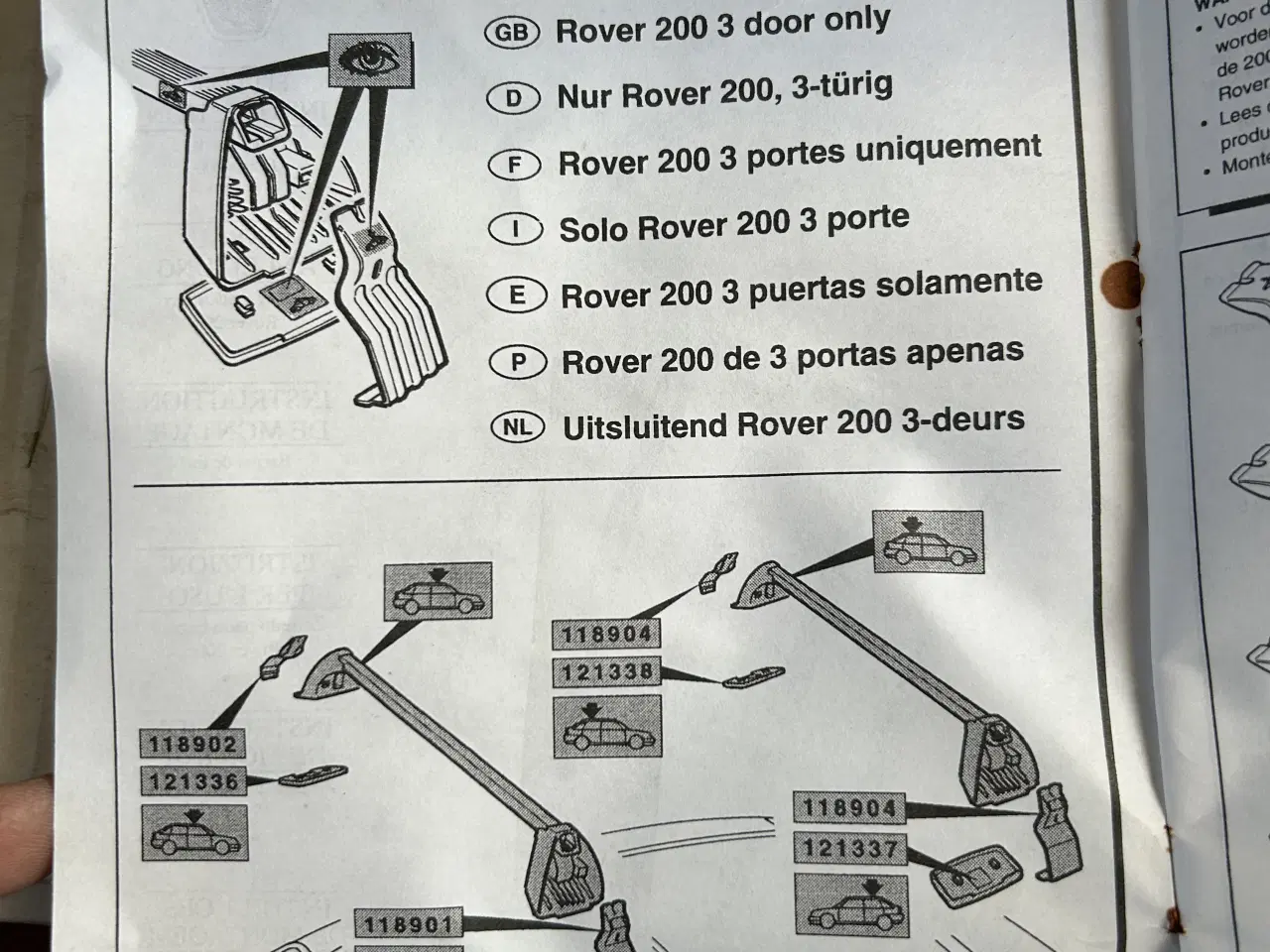 Billede 7 - Rover 200/25 MG ZR tagbøjler