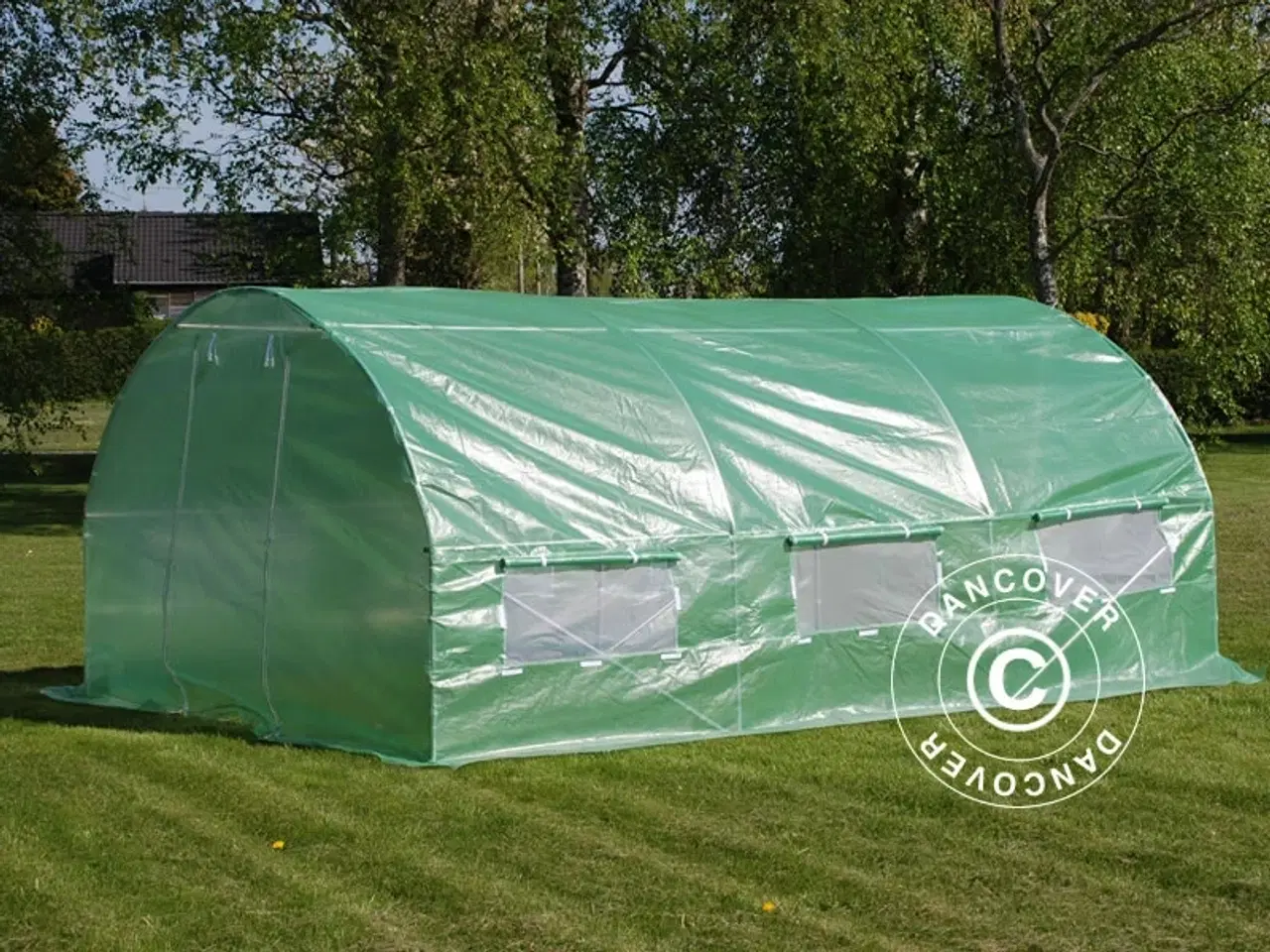 Billede 2 - Polytunnel Drivhus 3x4,5x2m, 13,5m², Grøn