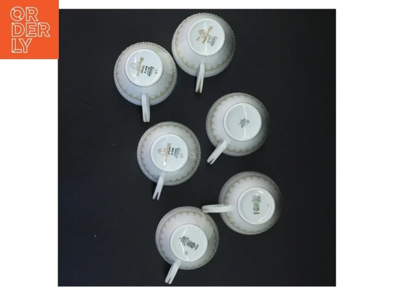 Billede 3 - Porcelænspartsæt med kopper og underkopper (str. Ø 13,5&ø7,5x6,5 cm)
