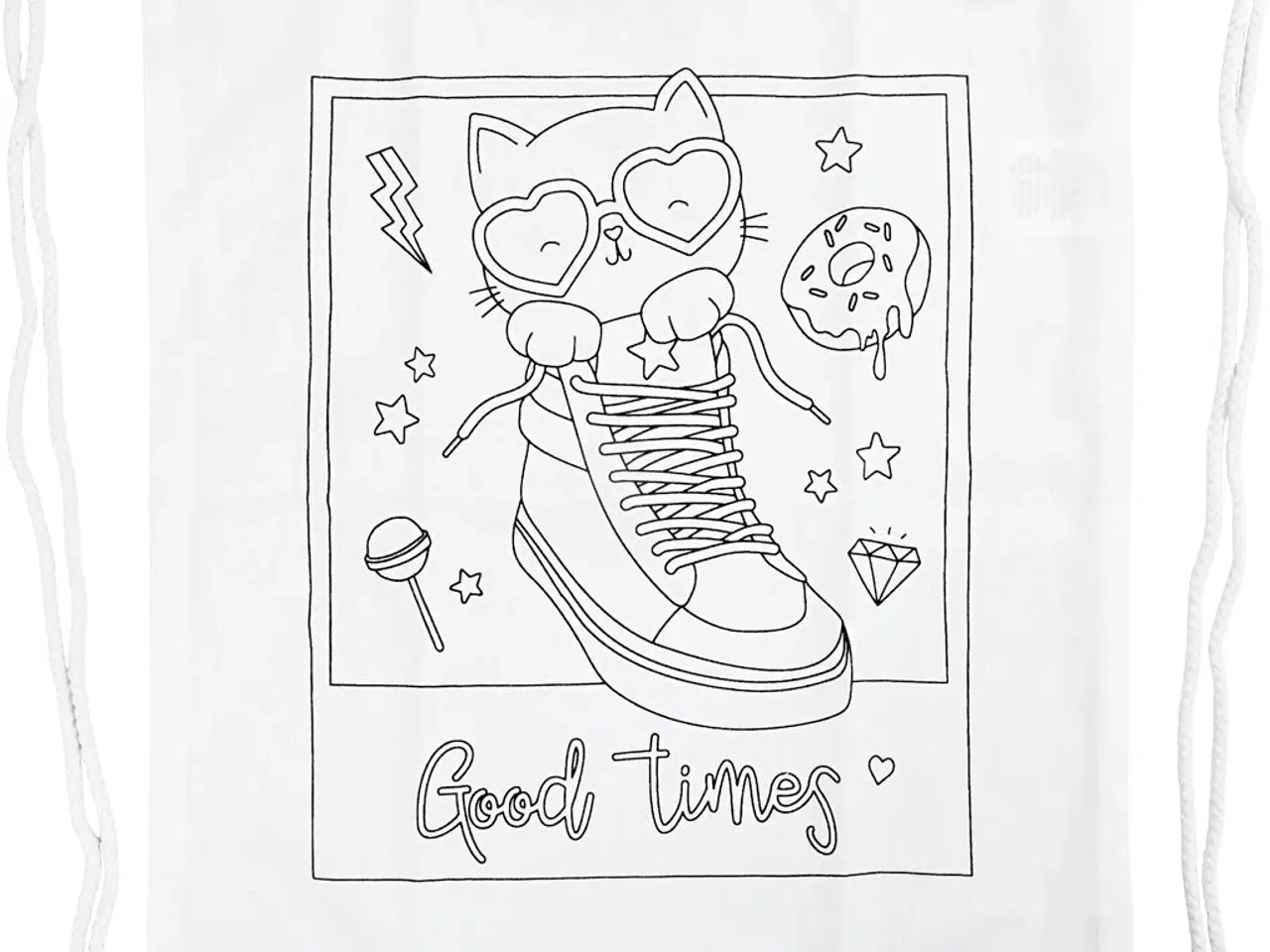 Billede 1 - Kreativ gymnastikpose i hvid - 37x41 cm, 130 g