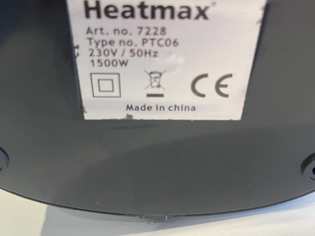 Billede 2 - Heatmax elektrisk varmeblæser (1500W)