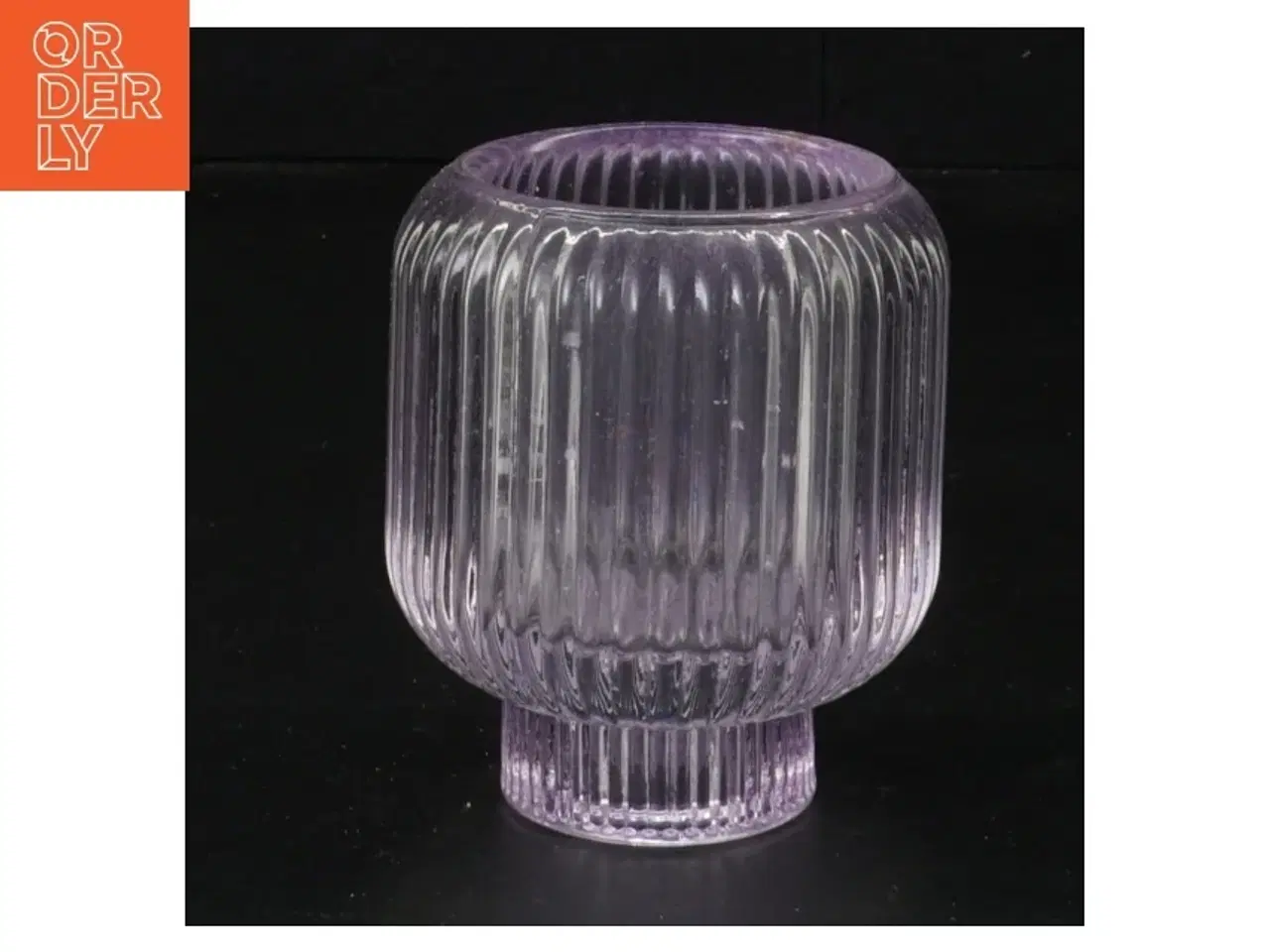 Billede 2 - Lilla glas lysestage (str. 8 x 6 cm)