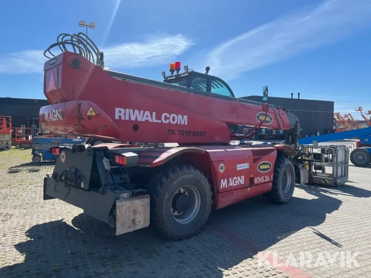 Billede 3 - Rotations Teleskoplæsser Magni RTH5.26 S med kranspil mandskabskurv gafler kranarm