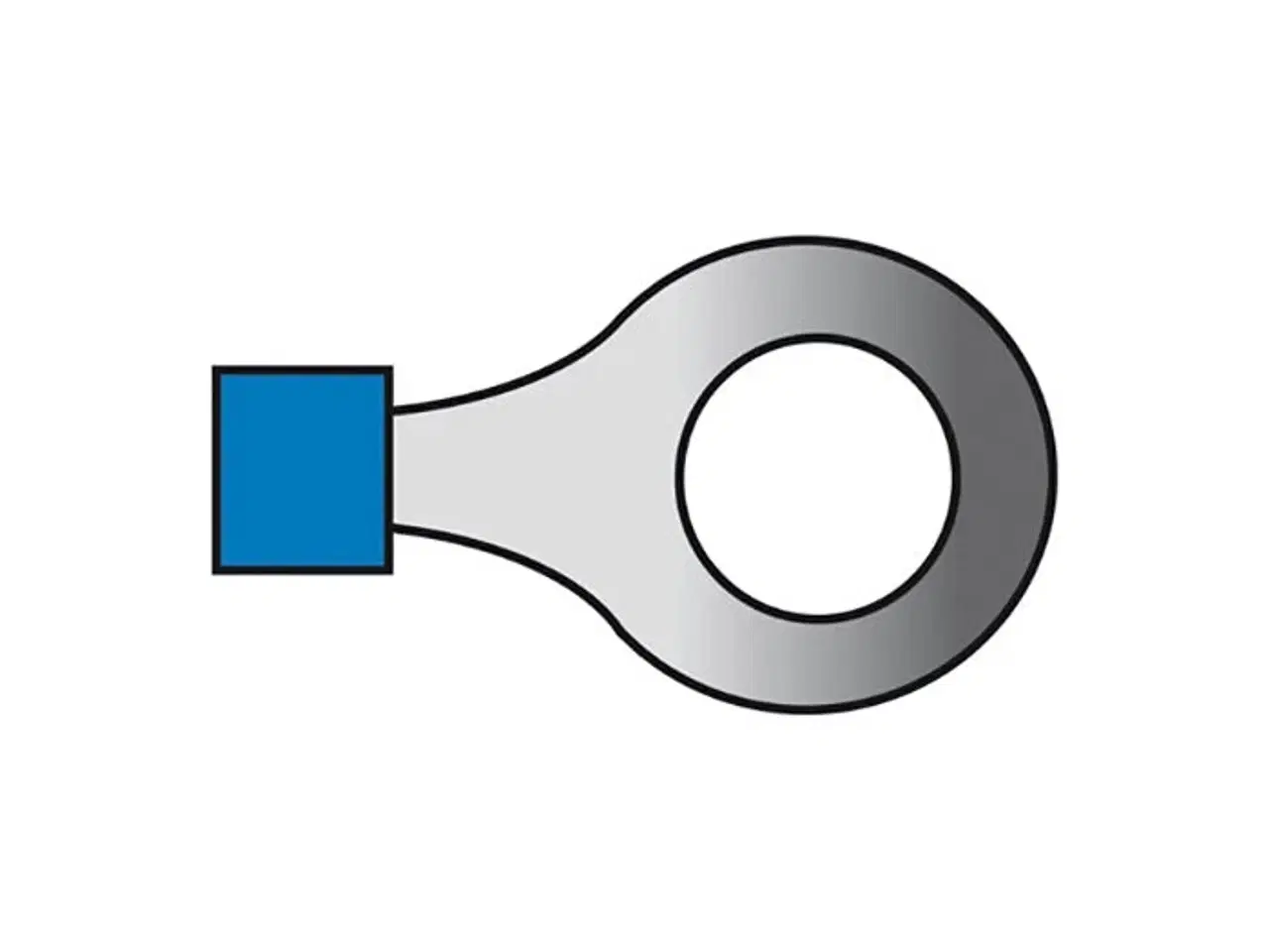 Billede 1 - Kabelsko blå ring 6,4mm 1,5-2,5mm2 10 st