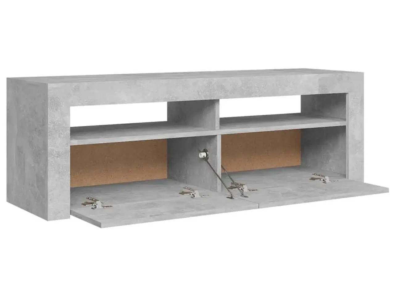 Billede 10 - Tv-bord med LED-lys 120x35x40 cm betongrå