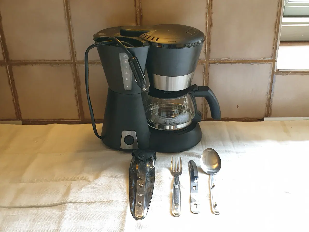 Billede 1 - Kaffemaskine NY til bil og camping bestik