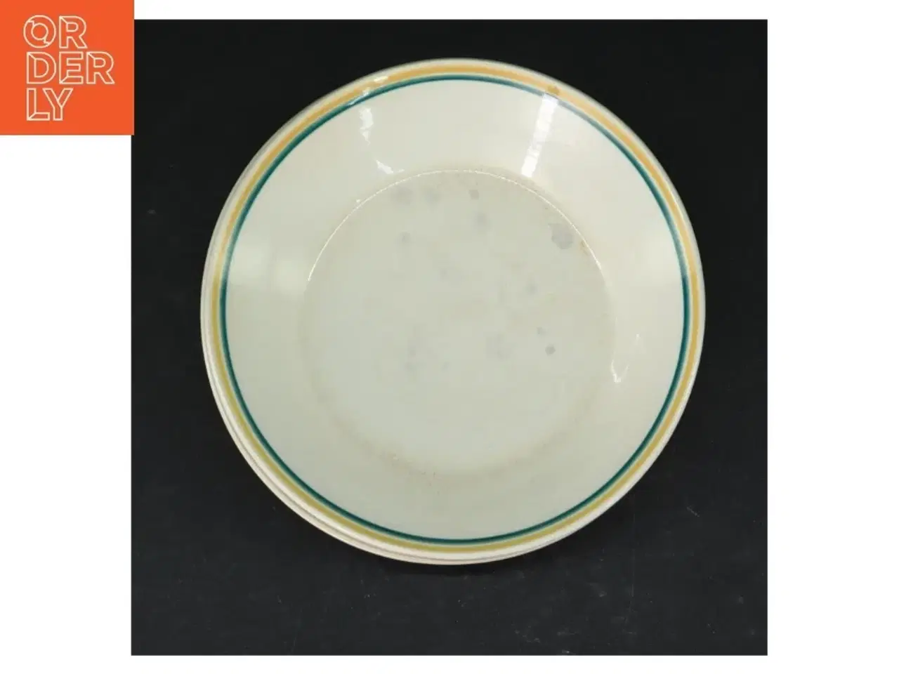 Billede 2 - Keramisk skål med kantbånd (str. 2 styk. ø. 14,5 cm)