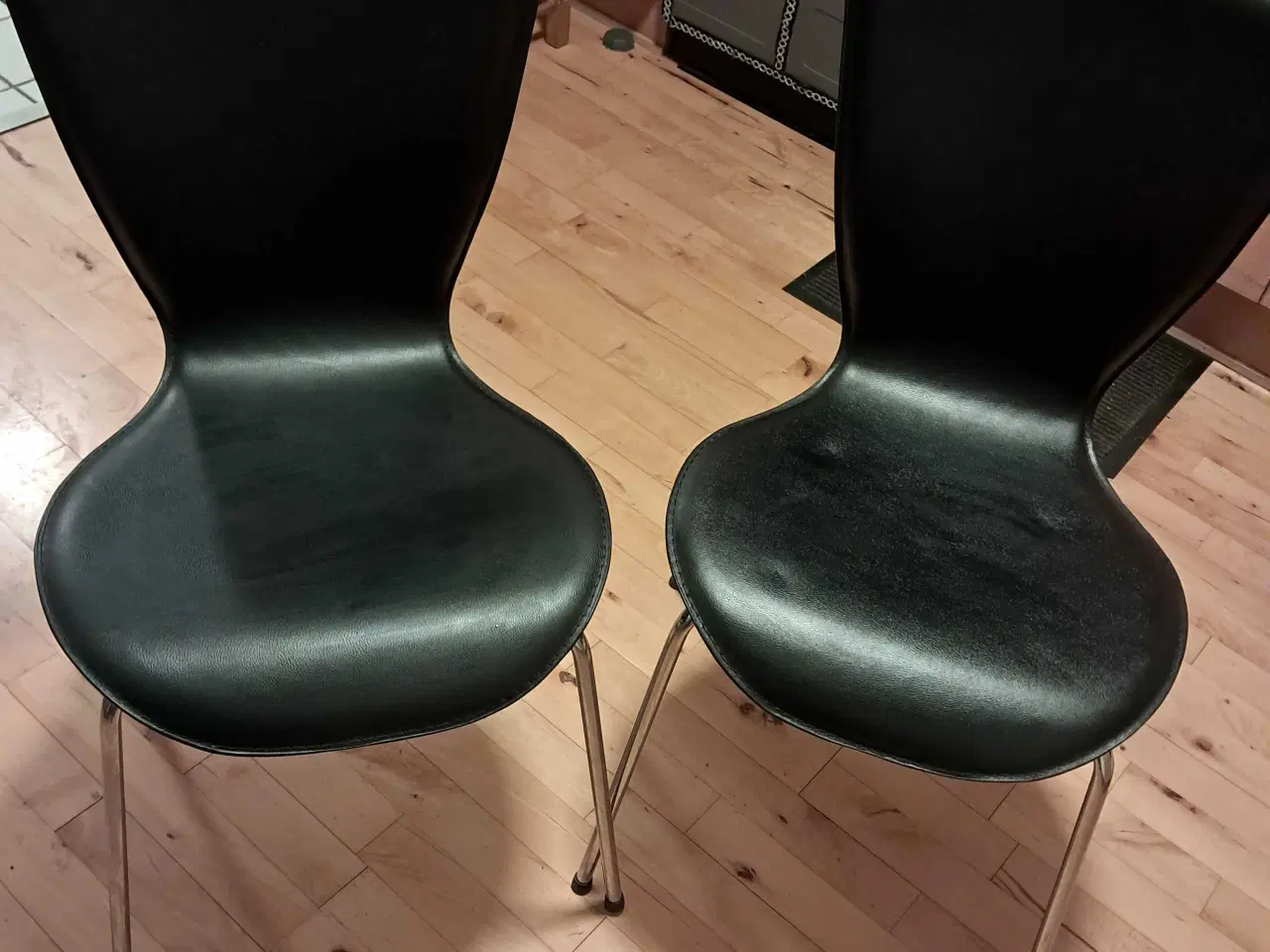 Billede 1 - Skalstole i læder 2 Stk