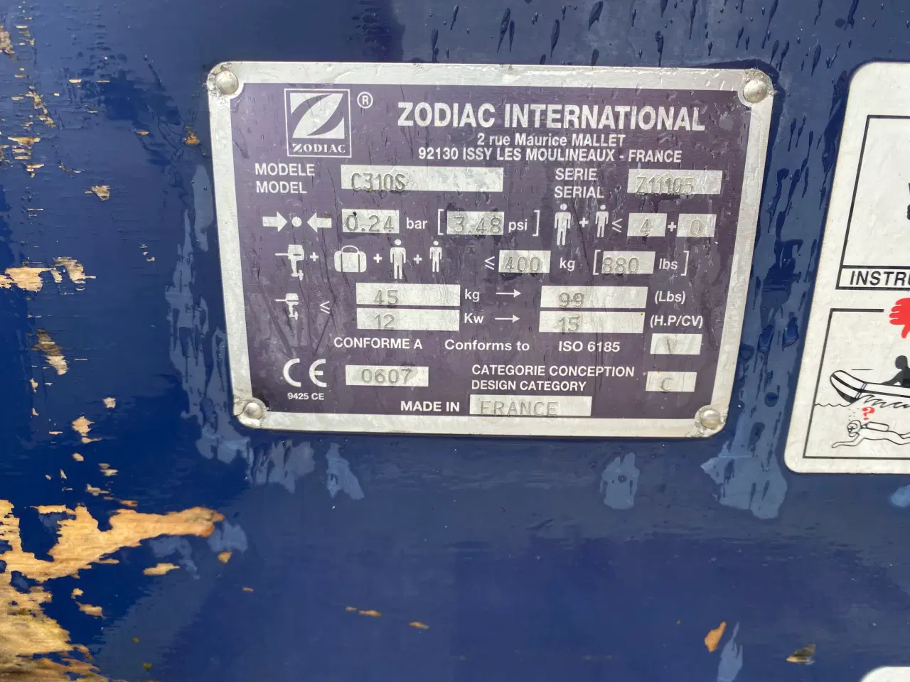 Billede 4 - Zodiac 310S