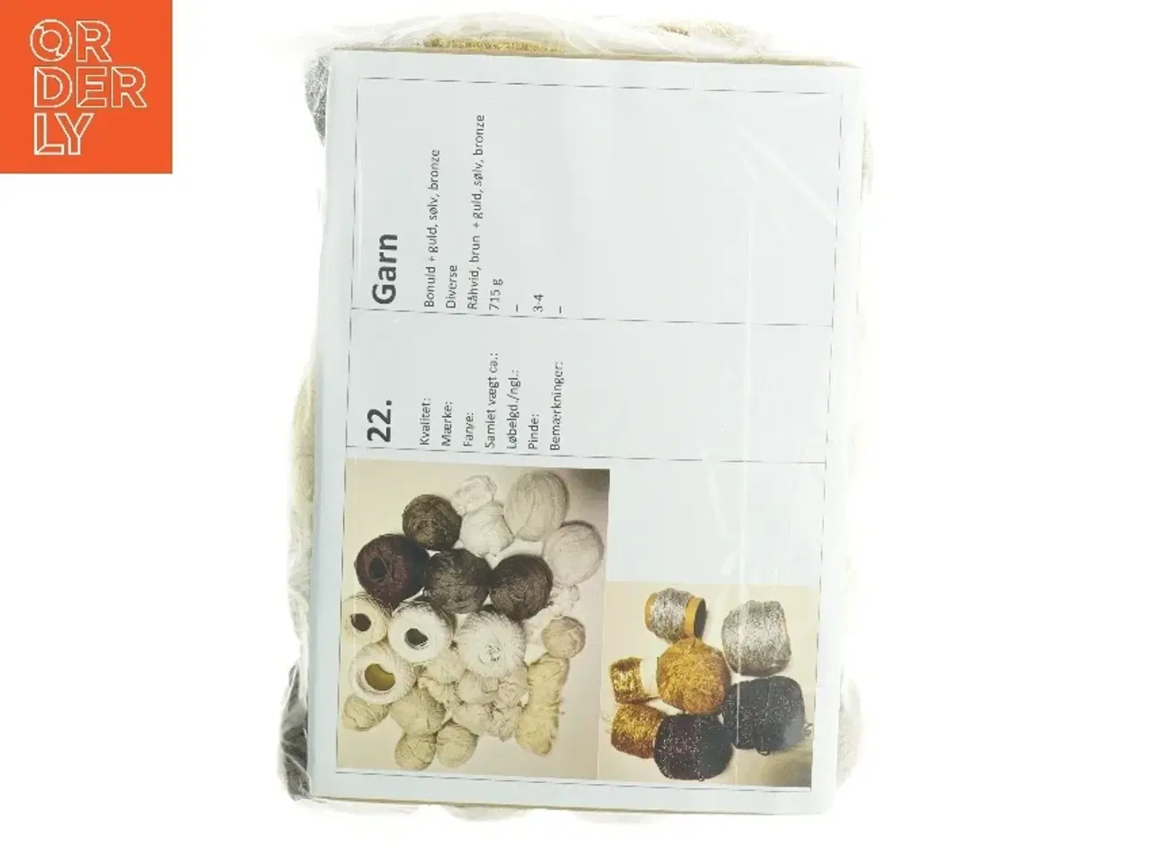 Billede 2 - Garn, bomuld, guldgarn m.m. (715 gram)