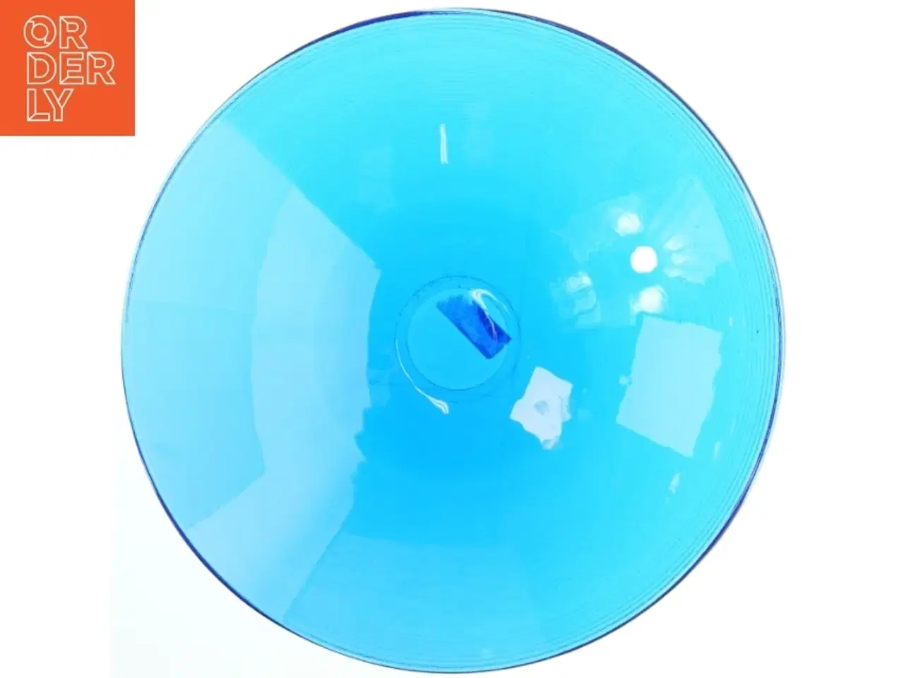 Billede 3 - Blå glas skål (str. Ø. 39 cm)