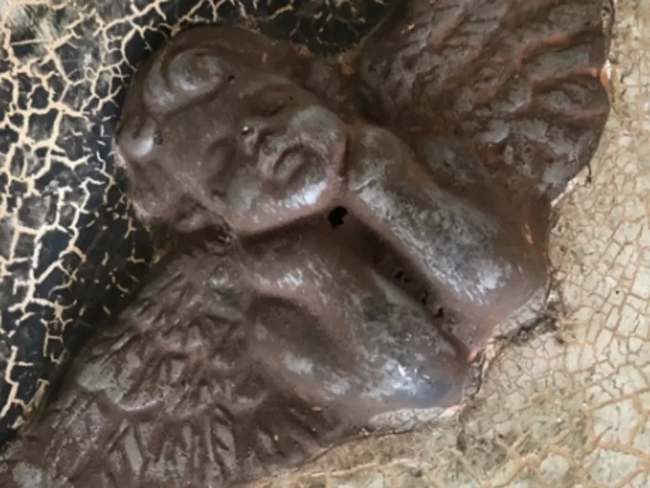 Billede 1 - Gammel Fin stof fad med Engle 