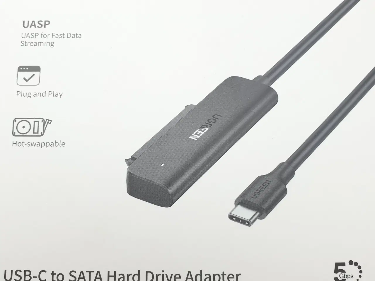 Billede 1 - NY! USB C til SATA III Adapter 5GB/s