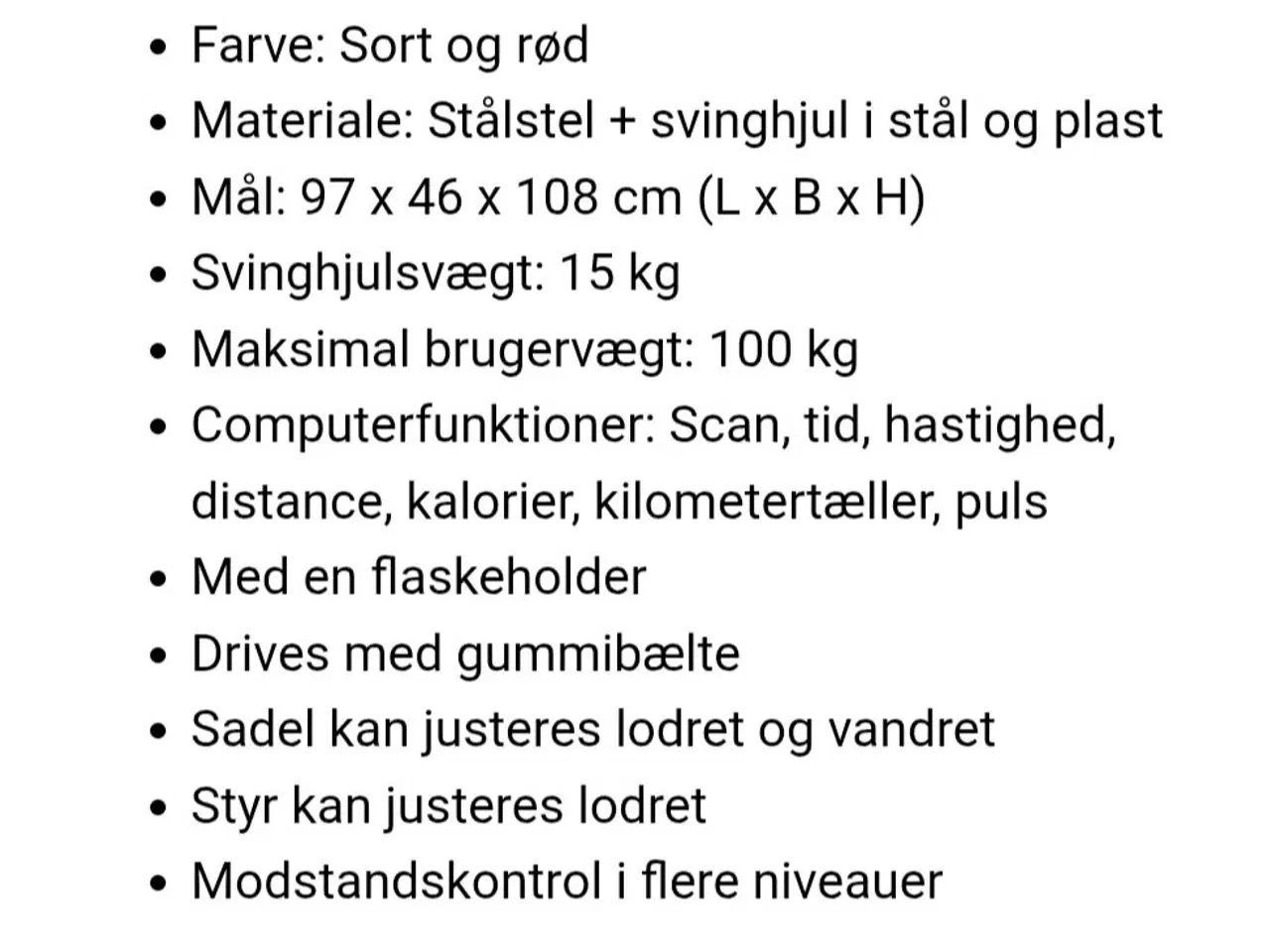 Billede 1 - Motions cykel som ny.