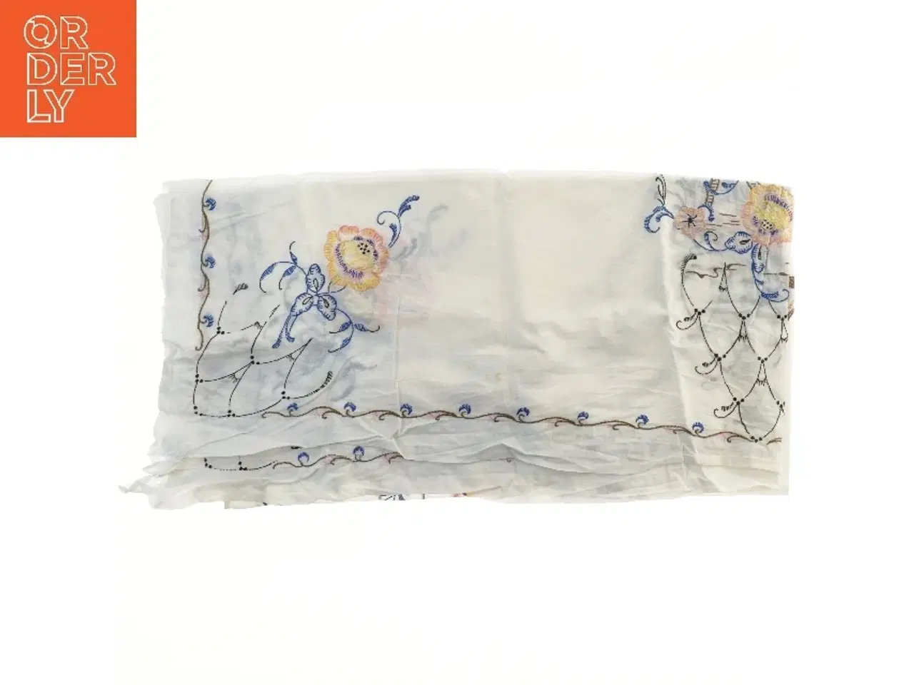 Billede 2 - Broderet dug (str. 120x120 cm)