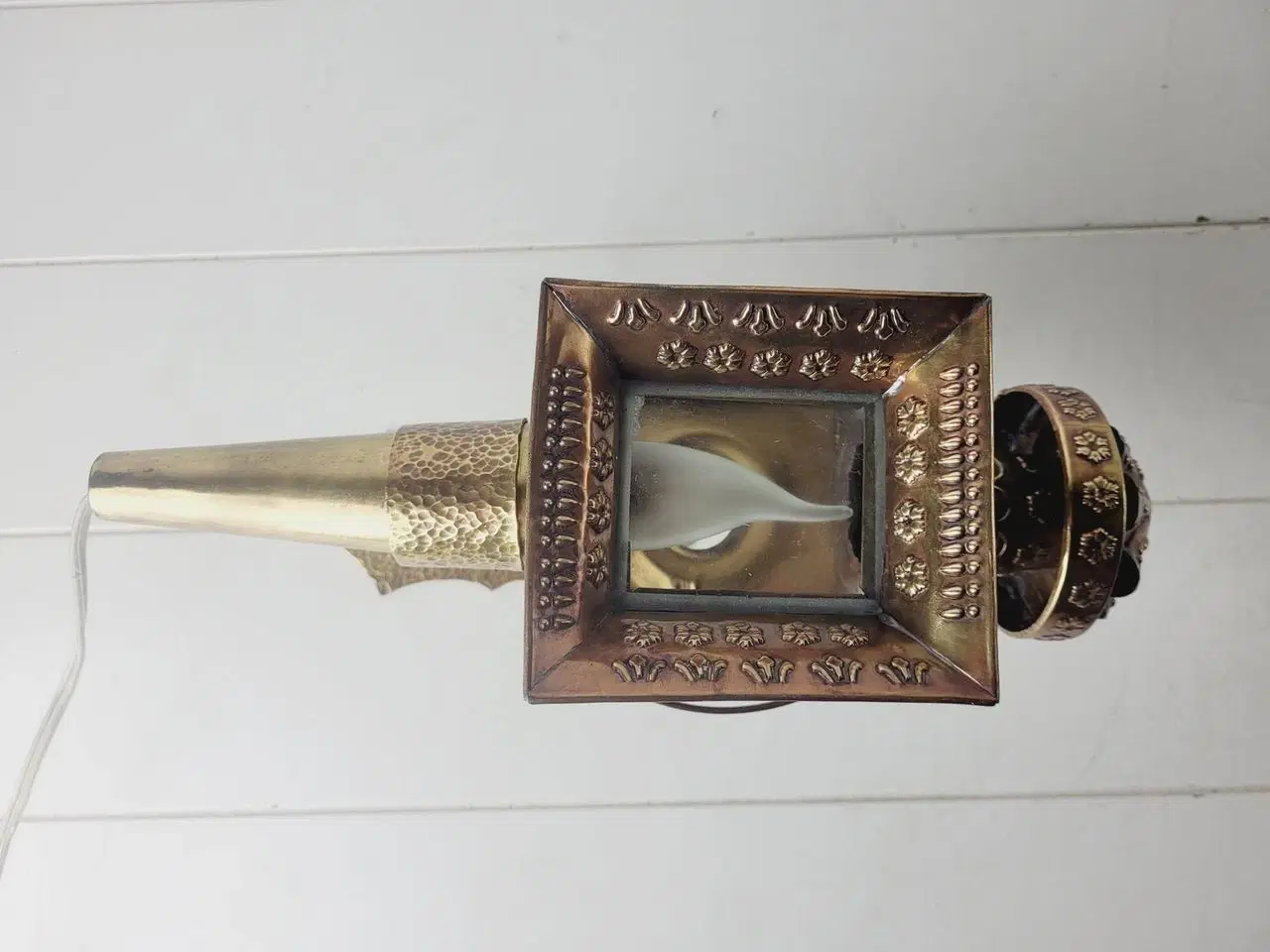 Billede 2 - ⭐️- Vintage Messing Væglampe / vognlampe