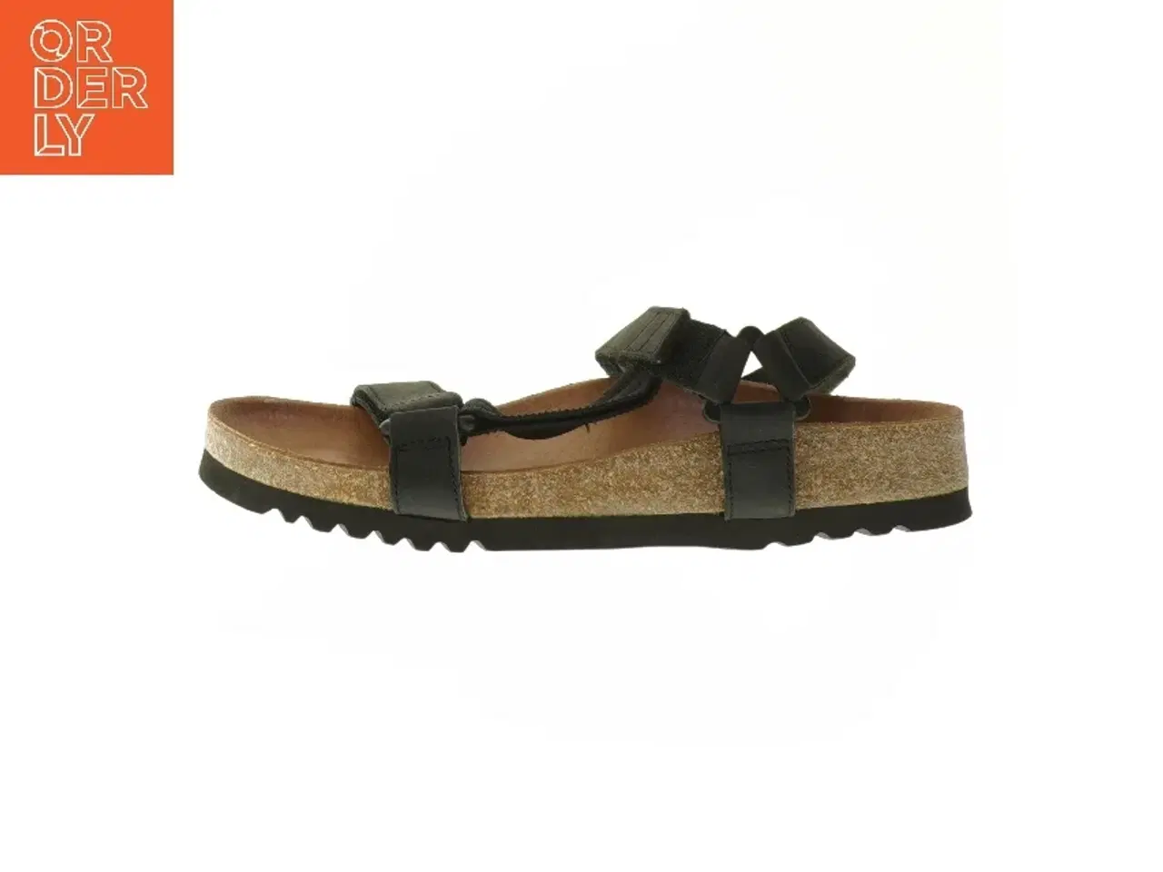Billede 1 - Sort sandal med korksål fra Scholl (str. 37 )