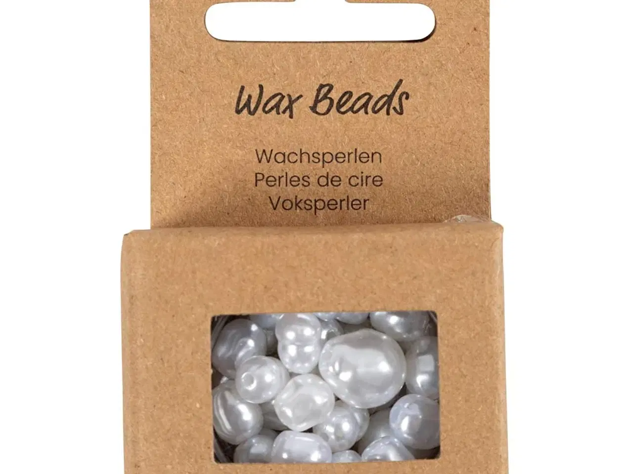 Billede 1 - Voksperler, Oval, diam. 6-14 mm, hulstr. 1,3-1,5 mm, 30stk./ 1 pk.