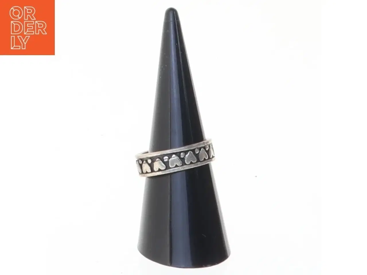 Billede 1 - Sølvring med hjerter (str. Diameter 2 cm)