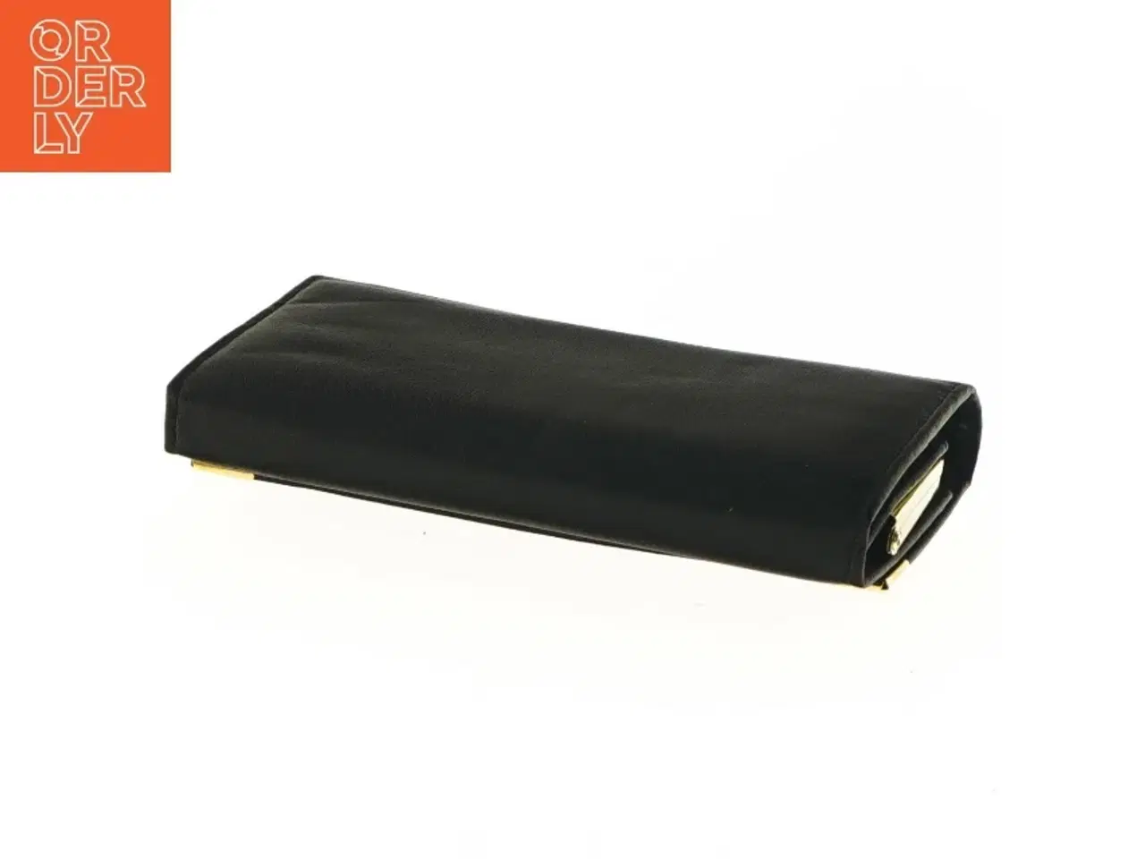 Billede 3 - Sort clutch taske med gulddetaljer (str. 18x10 cm)