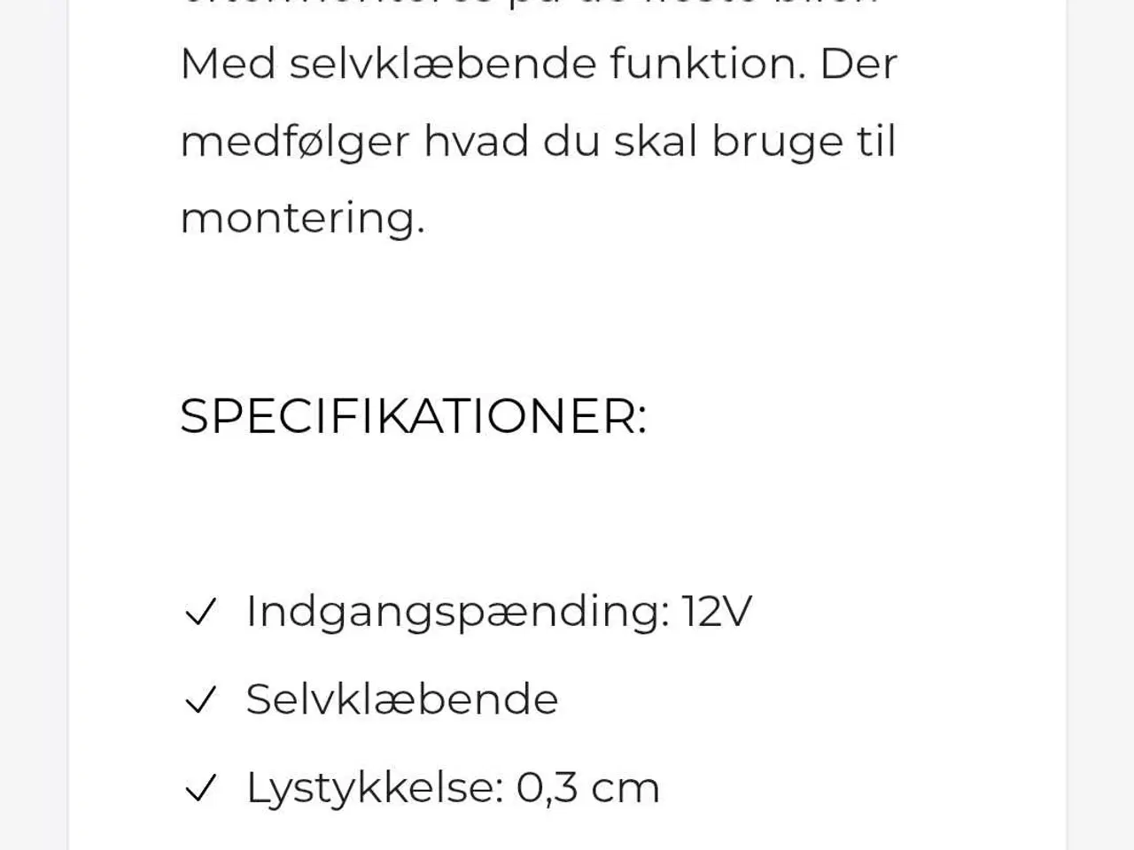 Billede 2 - Kørelys led,  nyt