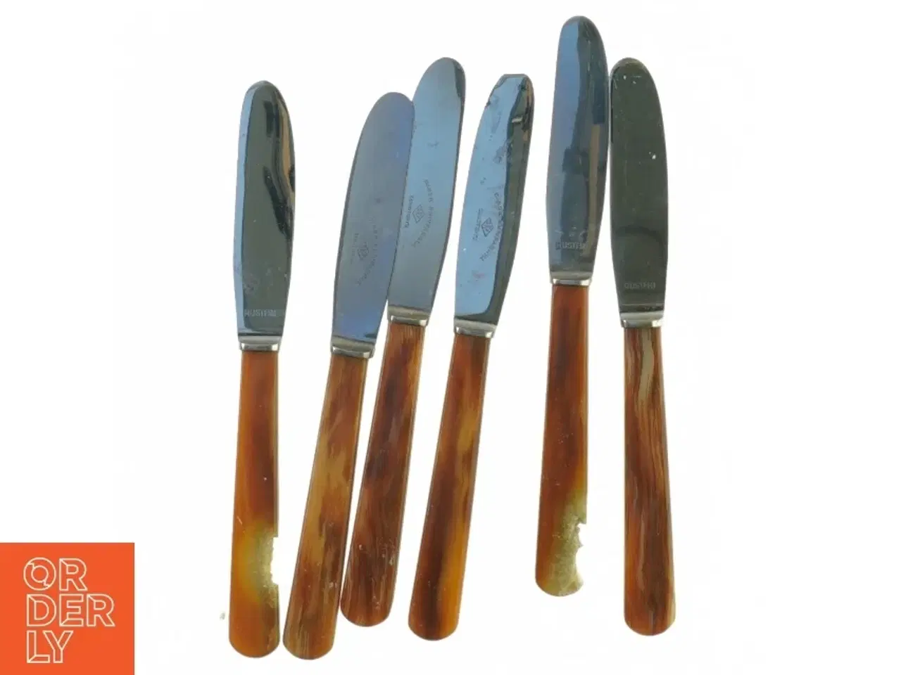 Billede 1 - Smørknive med benskaft fra Dansk Knivfabrik Lundtofte (str. 18 cm)