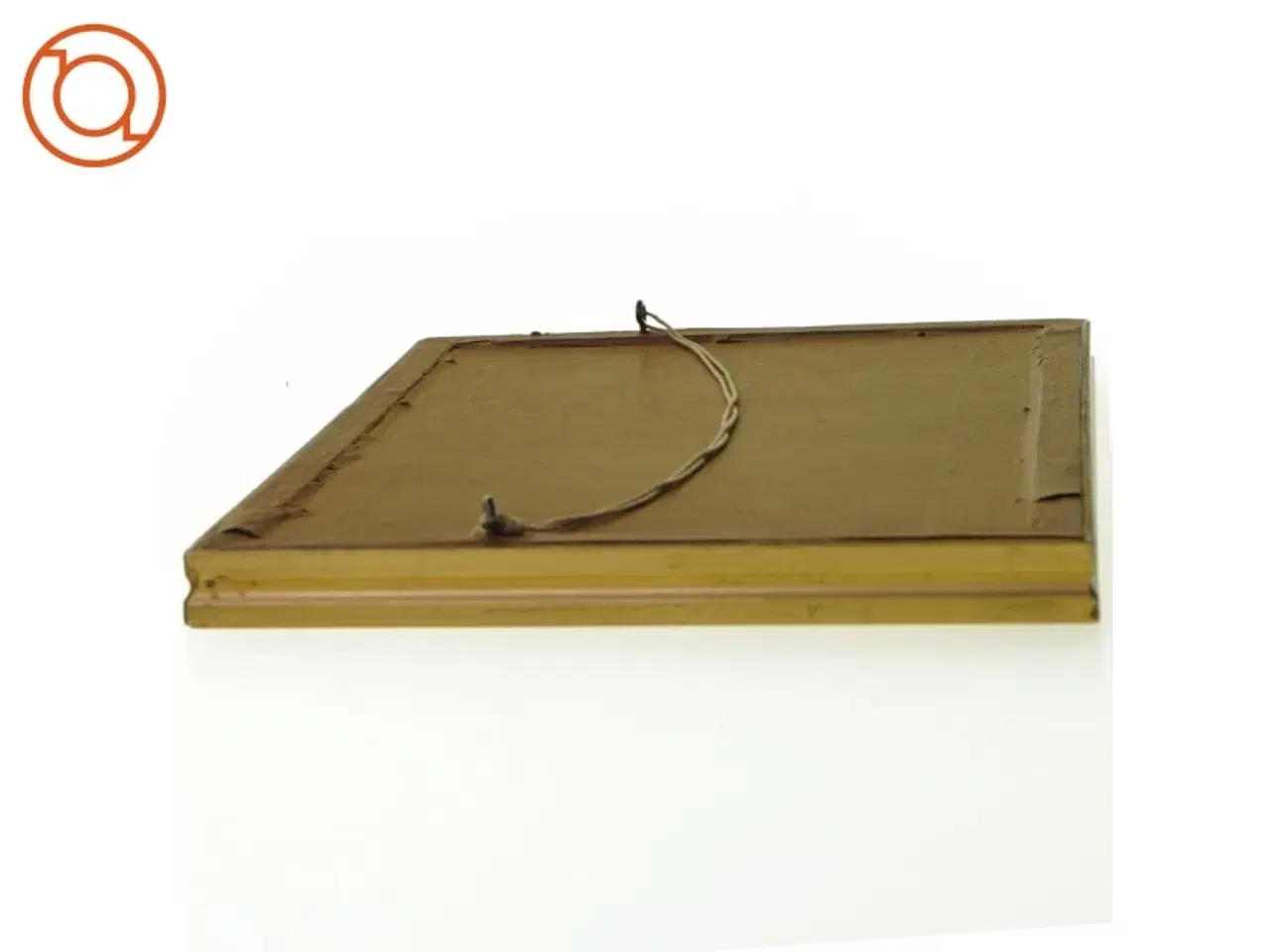 Billede 4 - Gammel gylden træramme med billede “Beethoven spiller for den blinde pige” Carl Stenders Forlag (27 x 20 cm)