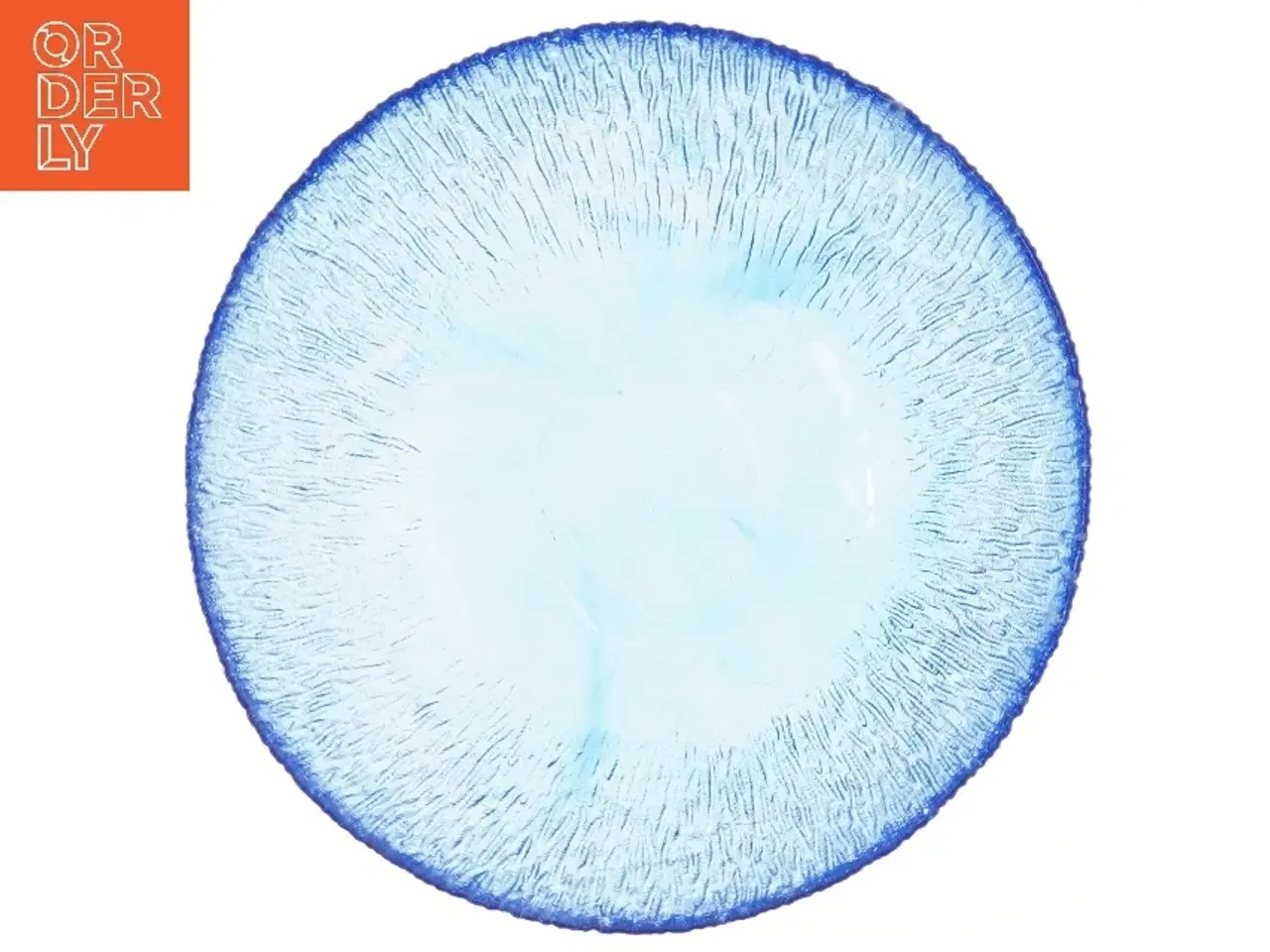 Billede 2 - Blå glasskål, Ø 27 cm (str. Ø 27 cm)